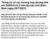 Thông tin về các trường hợp dương tính với SARS-CoV-2 trên địa bàn tỉnh Bình Định (ngày 03/7/2021)