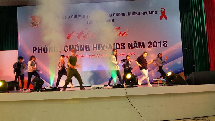 Quang cảnh Hội thi Phòng, chống HIV/AIDS năm 2018