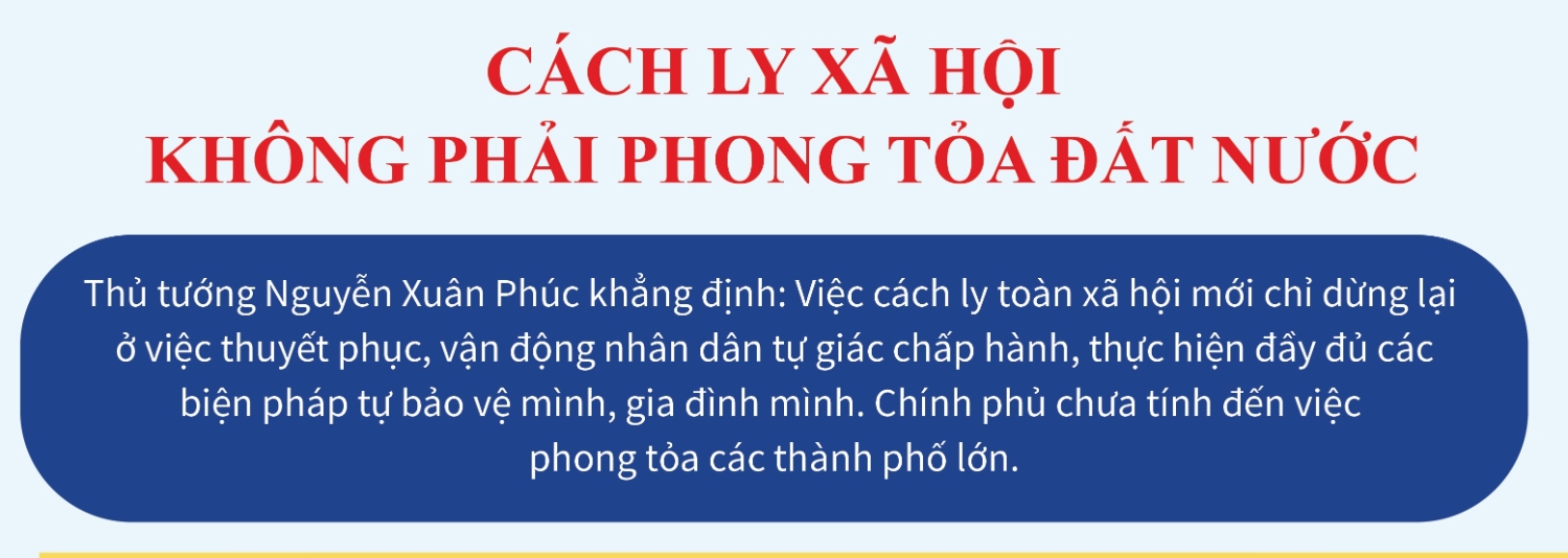 Cách ly xã hội không phải phong tỏa đất nước, Chính phủ vẫn kiểm soát được tình hình